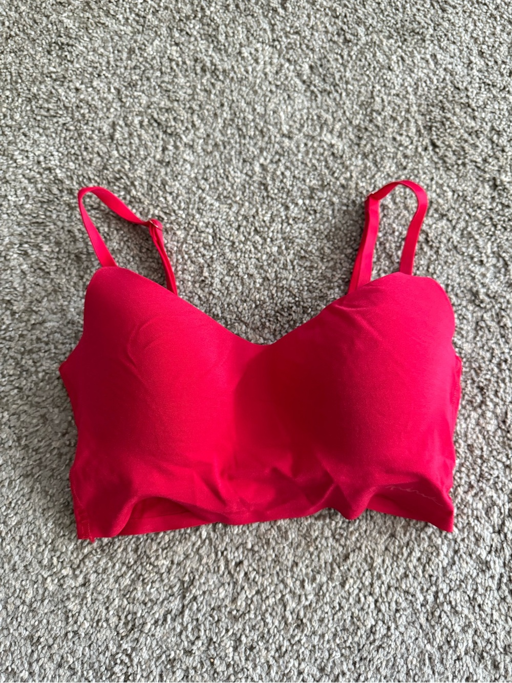 VS Pink Women’s Seamless Padded Bralette - Red